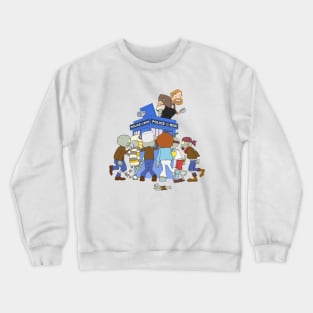 Zombies Chasing the Doctor Crewneck Sweatshirt